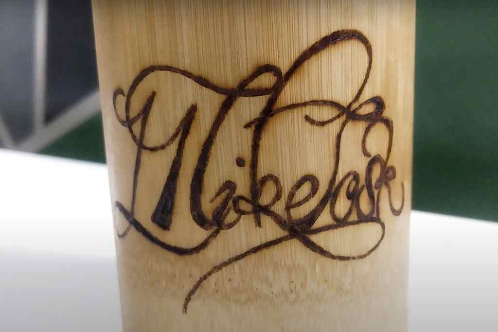 Bamboo pyrography