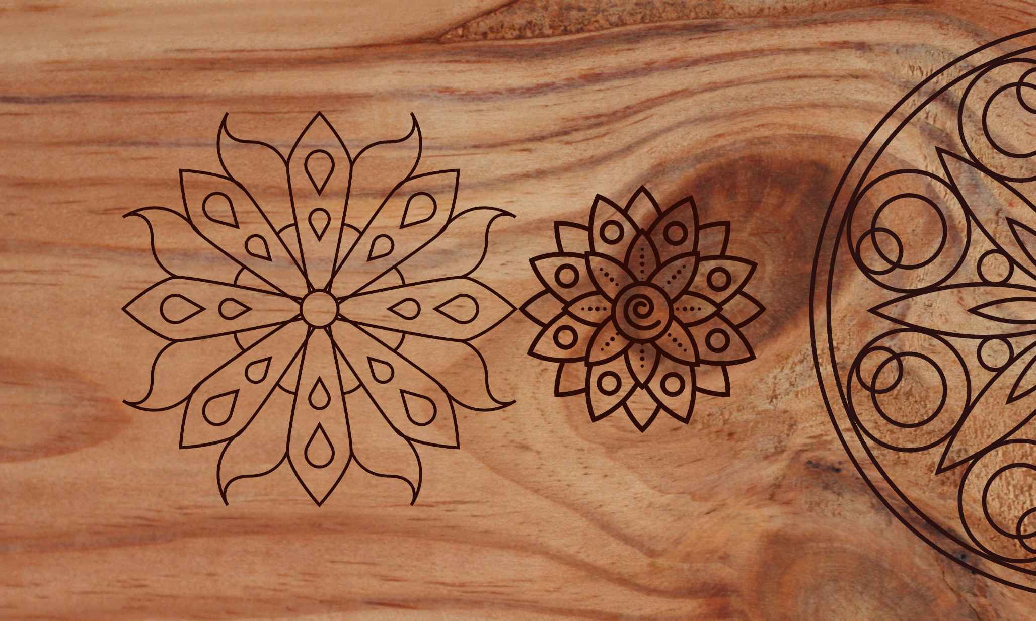 15 Floral Pyrography Patterns To Try Right Now! hobbydisiac