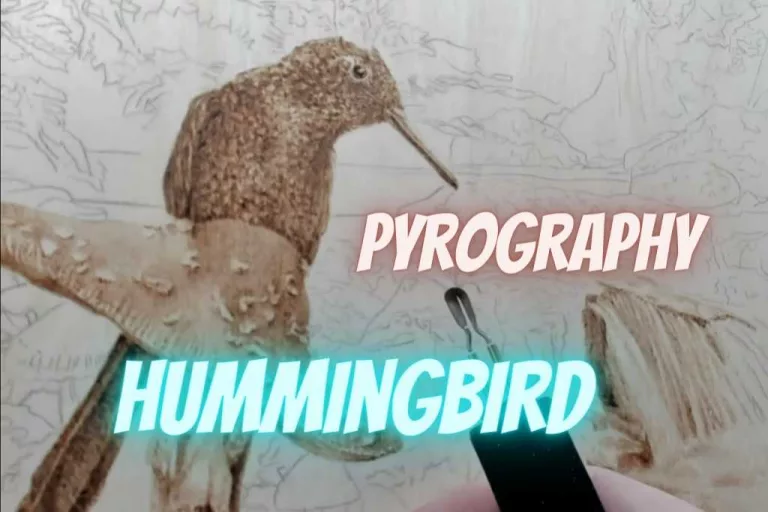 Pyrography hummingbird