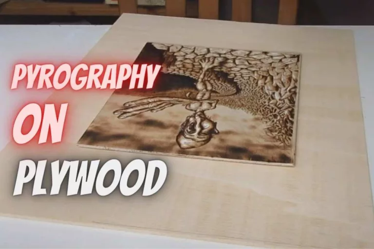 Pyrography on plywood