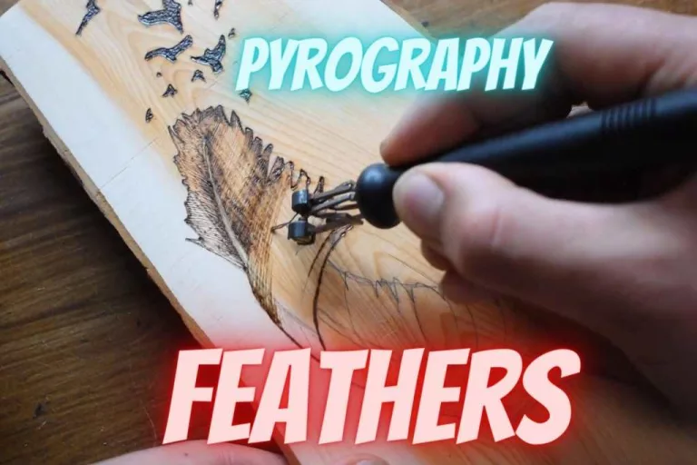 Pyrography feathers