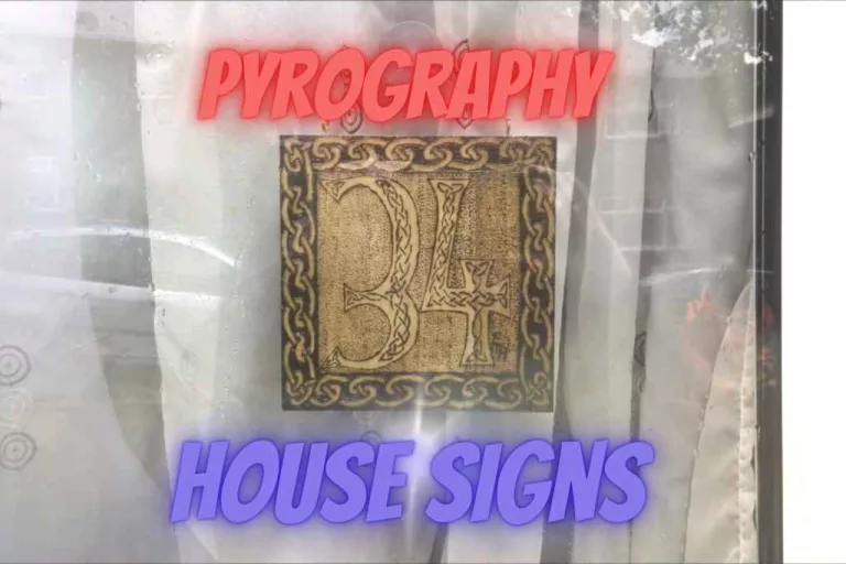 Pyrography house signs