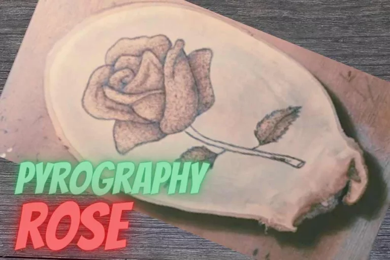 Pyrography rose