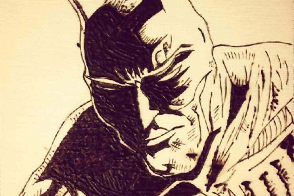 Pyrography batman