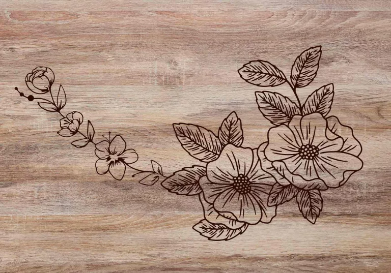 Sketches via woodburning