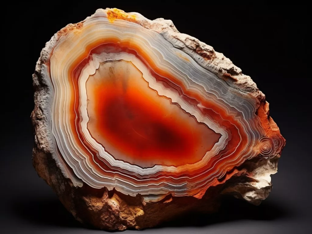 Agate found in wood fossil