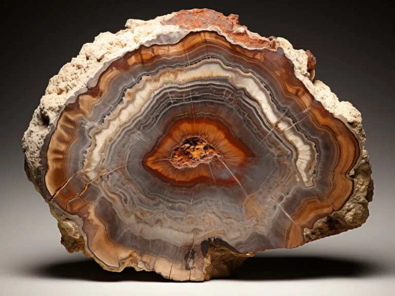 Petrified wood cross section