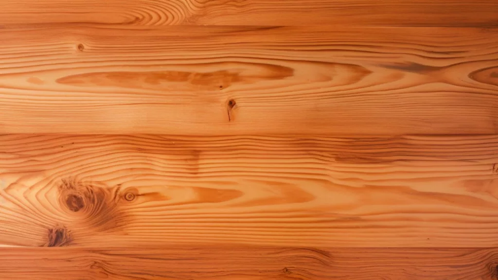 Pine wood (yellowish brown) pieces joined sanded and finished