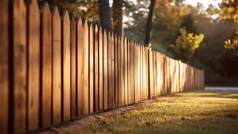 A well maintained wooden fence