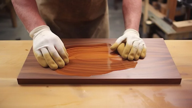 Applying lacquer on wood