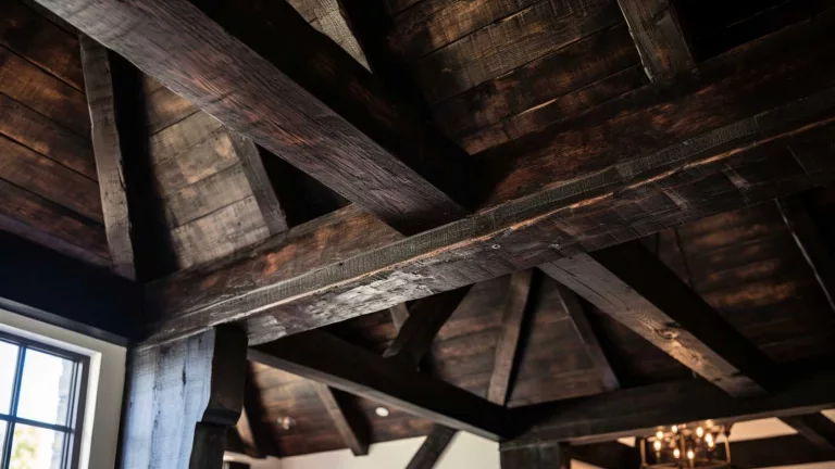 Coal tar used to preserve the wooden beams