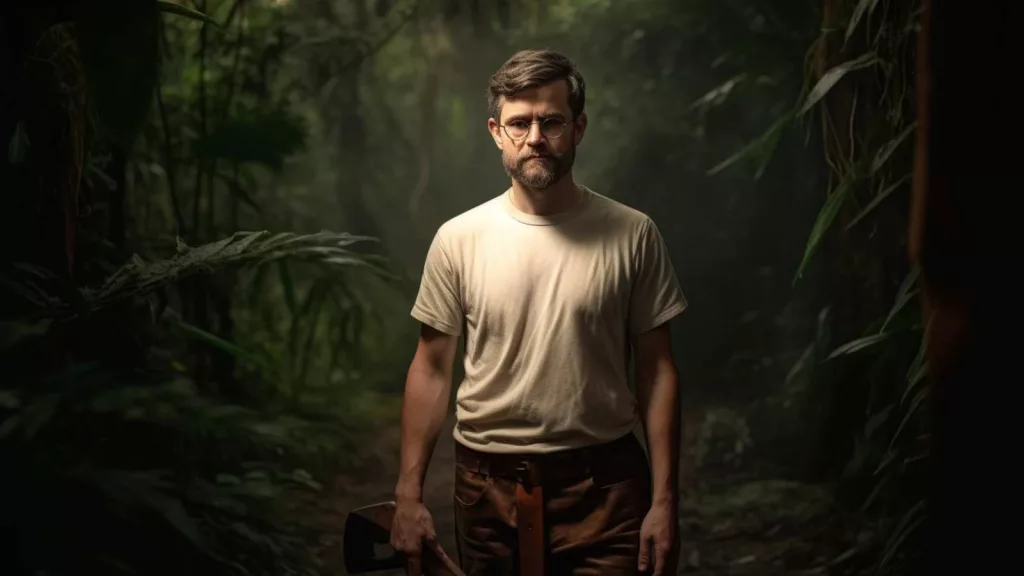Author in the deep jungle