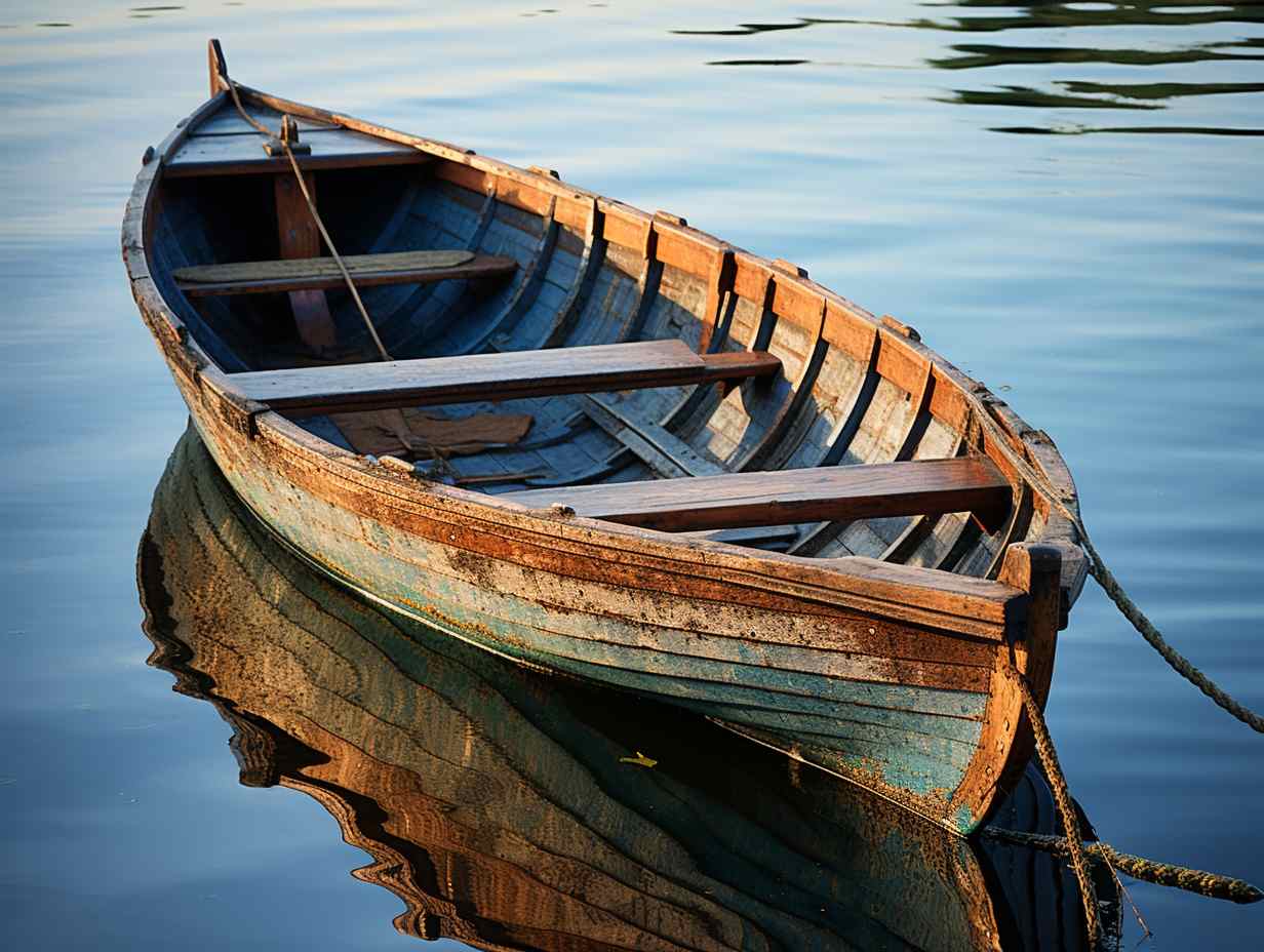 Boat made of live oak; live oak vs water oak is evident in boat making from live oak