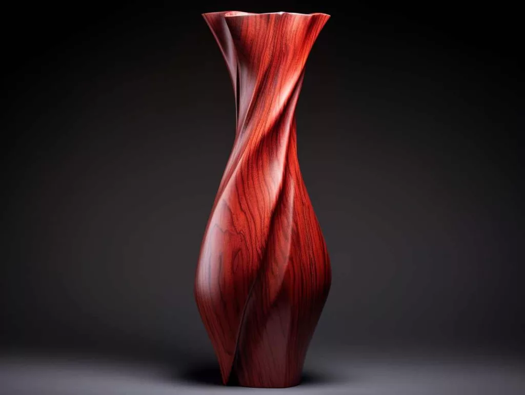 She oak wood made flower vase