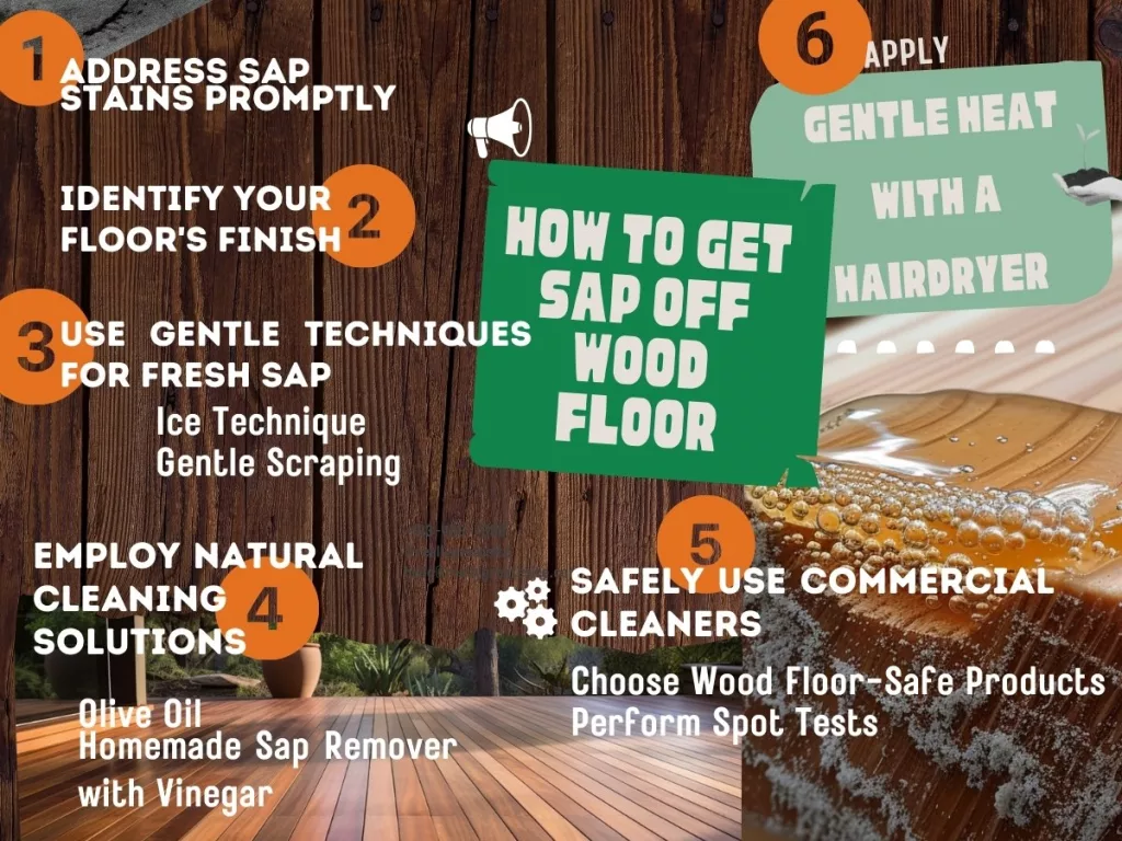 Infographic on How to Get Sap Off Wood Floor