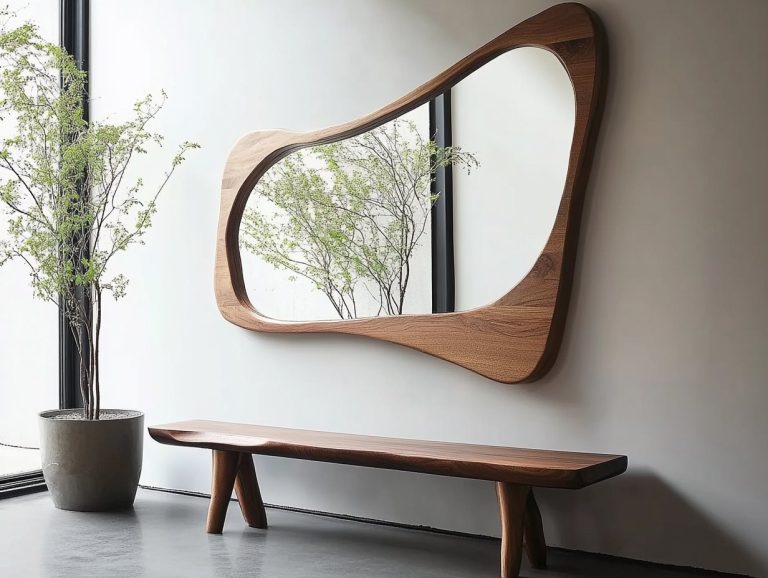 Wooden mirror shapes