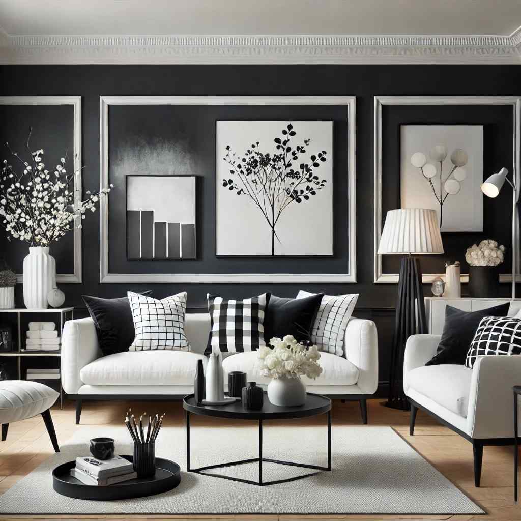Black and White Contrast Wall
