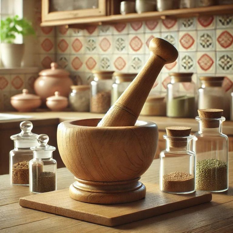 Classic Wood Mortar and Pestle