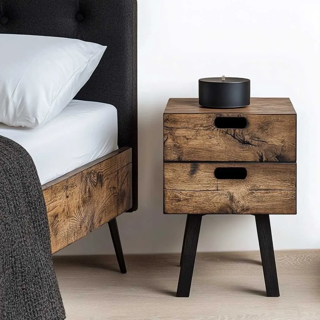 Minimalist Rustic Bedside Table