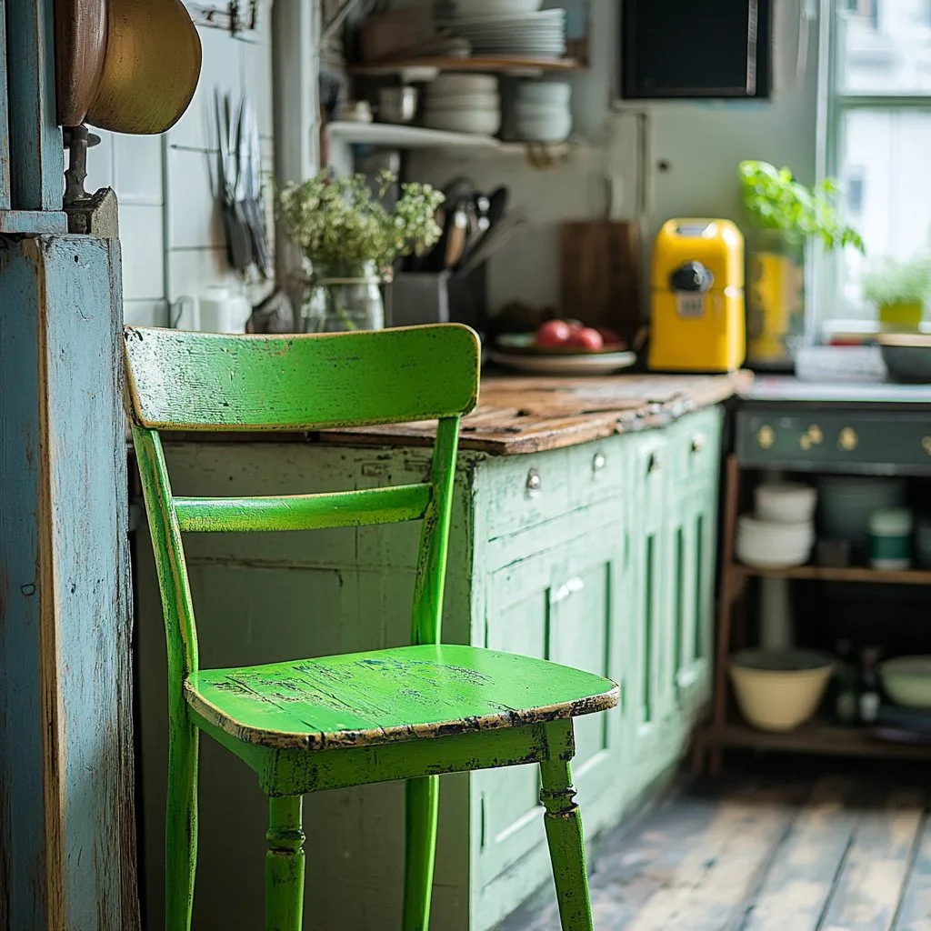 Mint Green Chair for Kitschy Kitchen