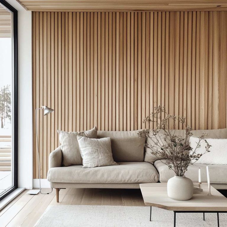 Natural Wood Slat Wall Accents That Elevate Your Living Room