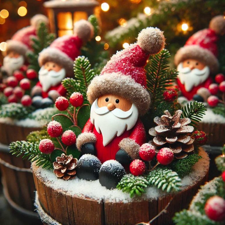 Simple Outdoor Santa Wood Decorations