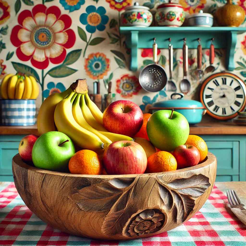 Wooden Fruit Bowl