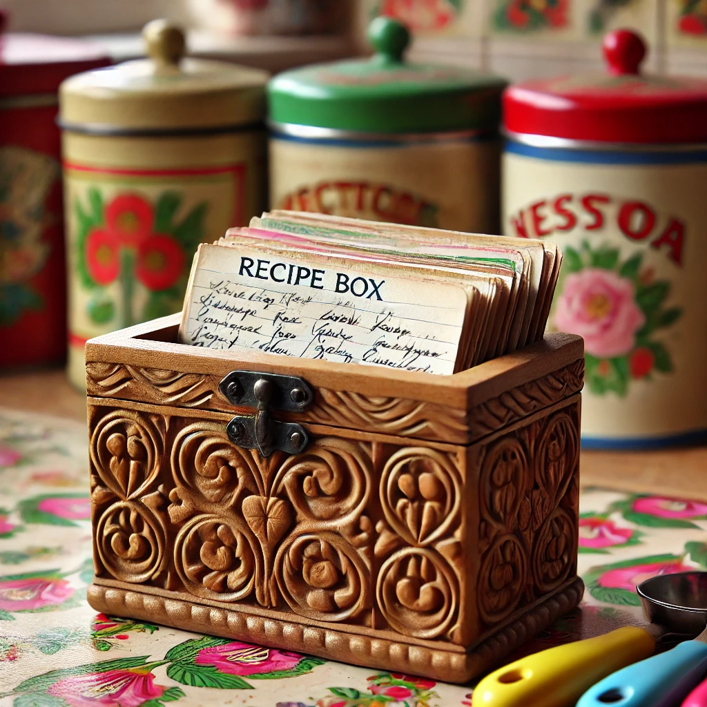 Wooden Recipe Box