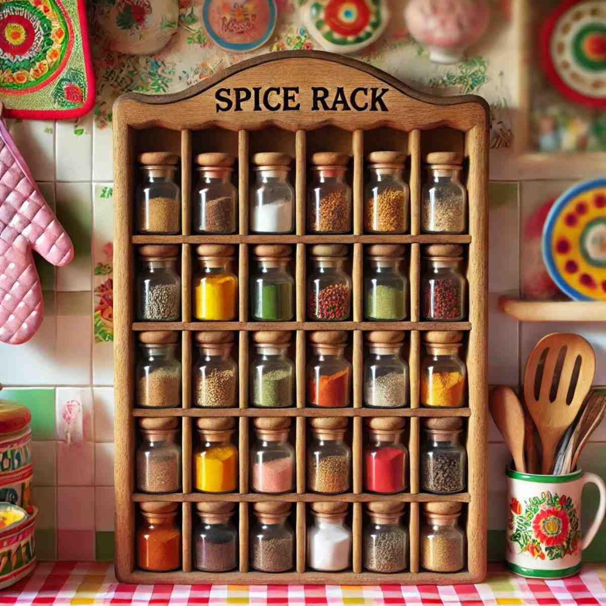 Wooden Spice Rack