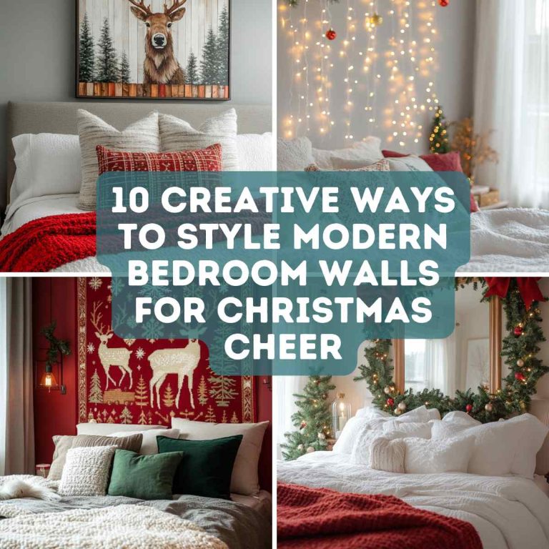 10 Creative Ways to Style Modern Bedroom Walls for Christmas Cheer