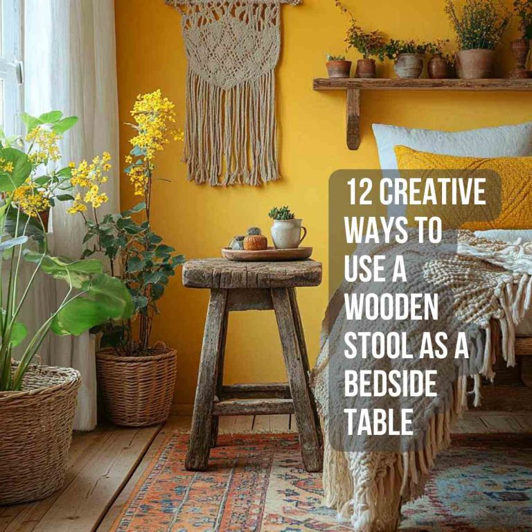 12 Creative Ways to Use a Wooden Stool as a Bedside Table