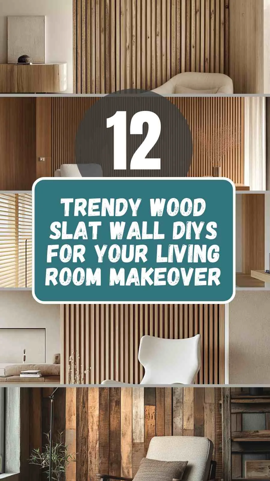 12 Creative Wood Slat Wall DIY Ideas for Living Rooms