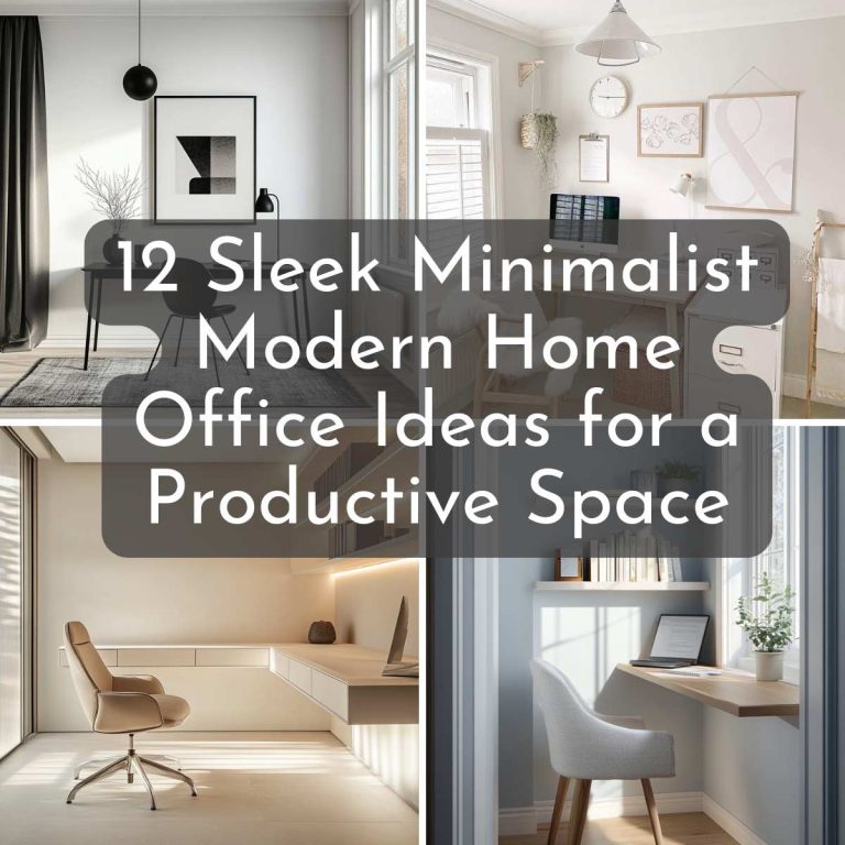 12 Sleek Minimalist Modern Home Office Ideas for a Productive Space