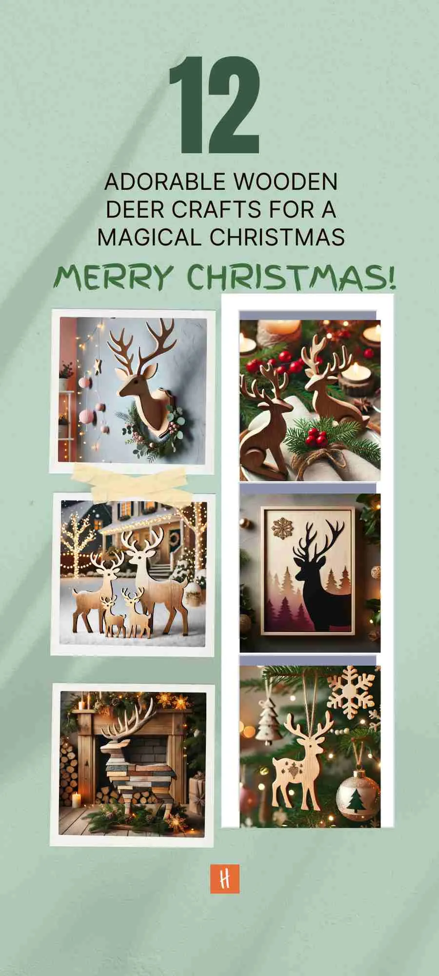 12 Wooden Deer Christmas Crafts for Cozy Decor
