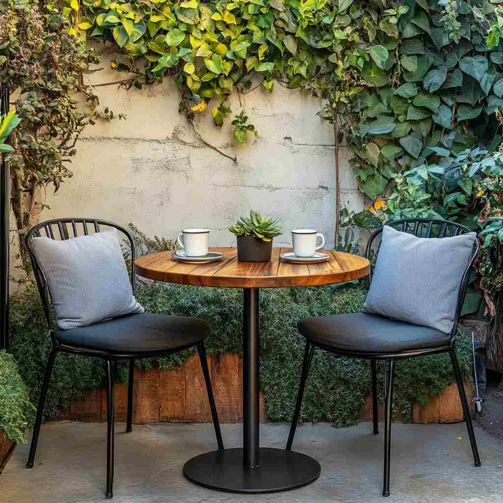 Beautiful Acacia Wood Round Bistro Table