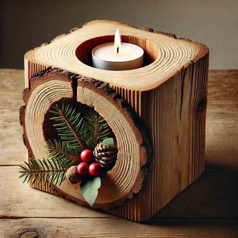 Christmas Crafts Using Wood Blocks for All Ages