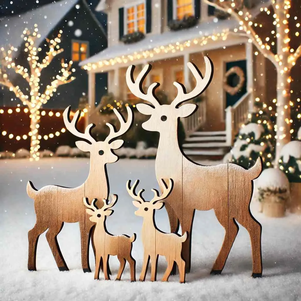 Deer Family Cutouts for the Yard