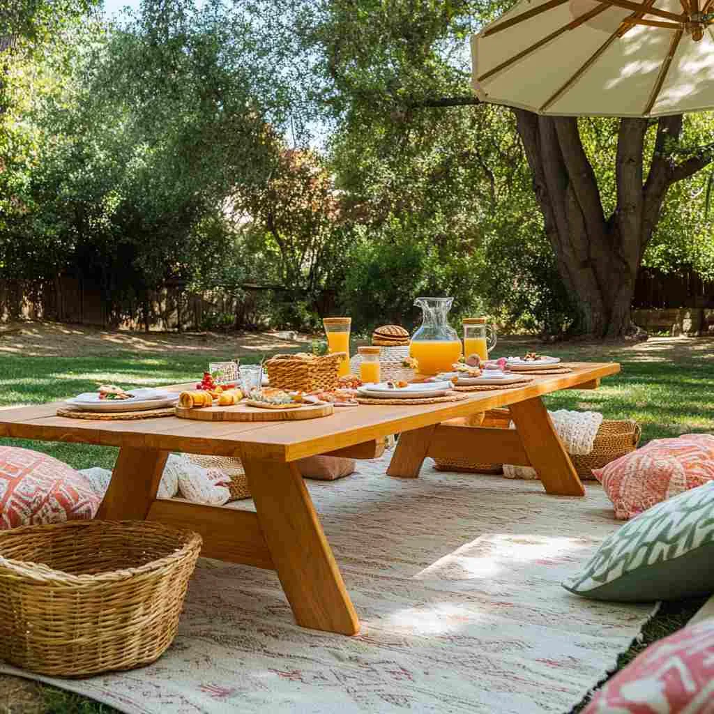 Eucalyptus Wood Picnic Table