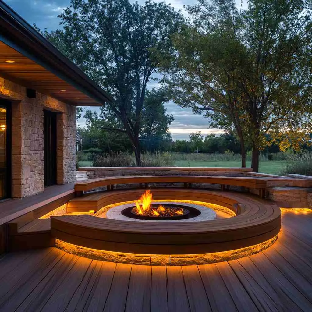 Fire Pit Decks for Year-Round Warmth