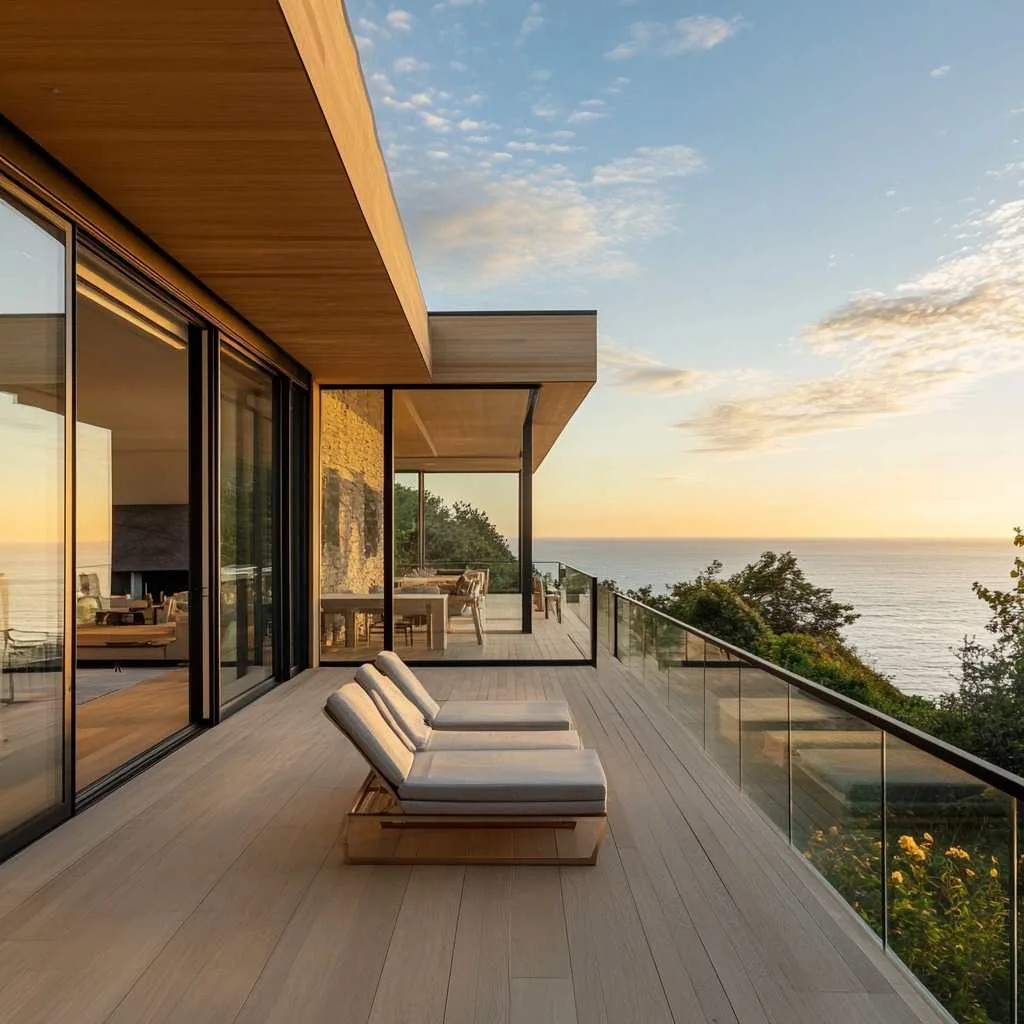 Glass-Walled Decks for Open Views