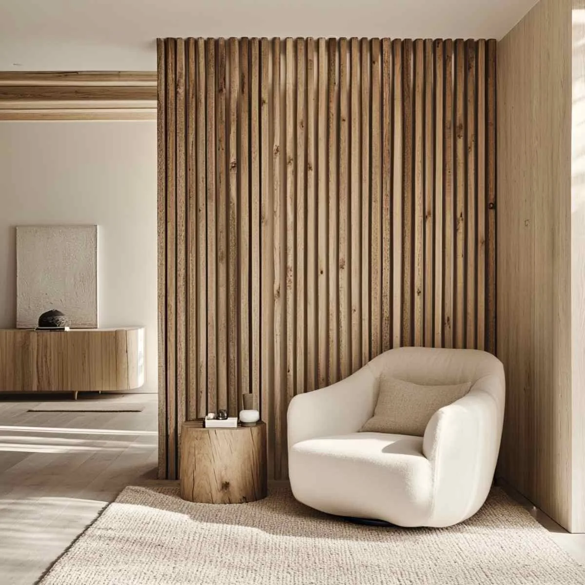 Half-Wall Slat Design for Subtle Sophistication