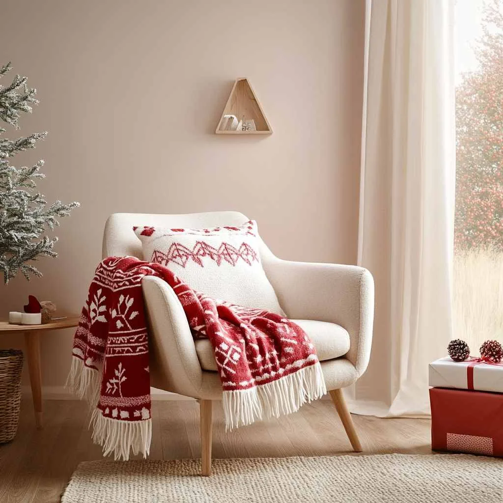 Holiday-Themed Throws Over Furniture
