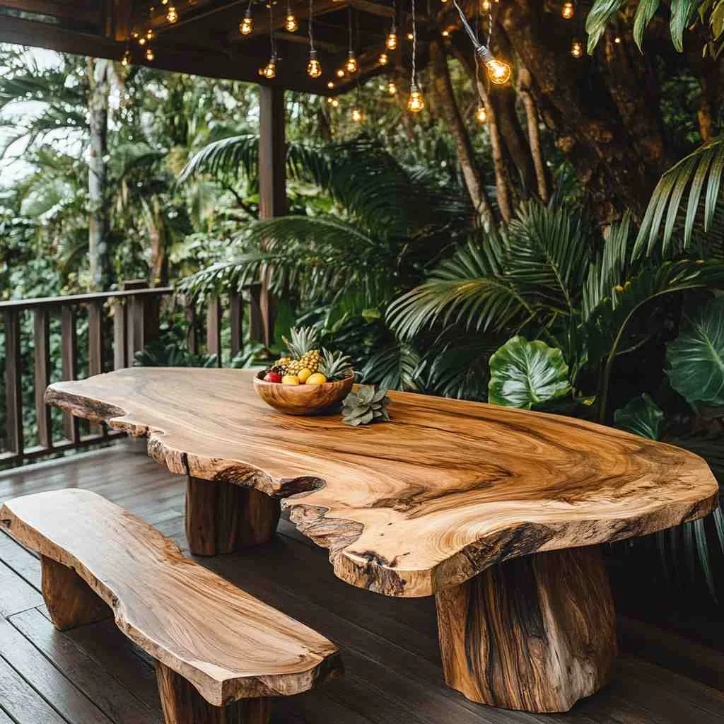Mango Wood Live-Edge Table
