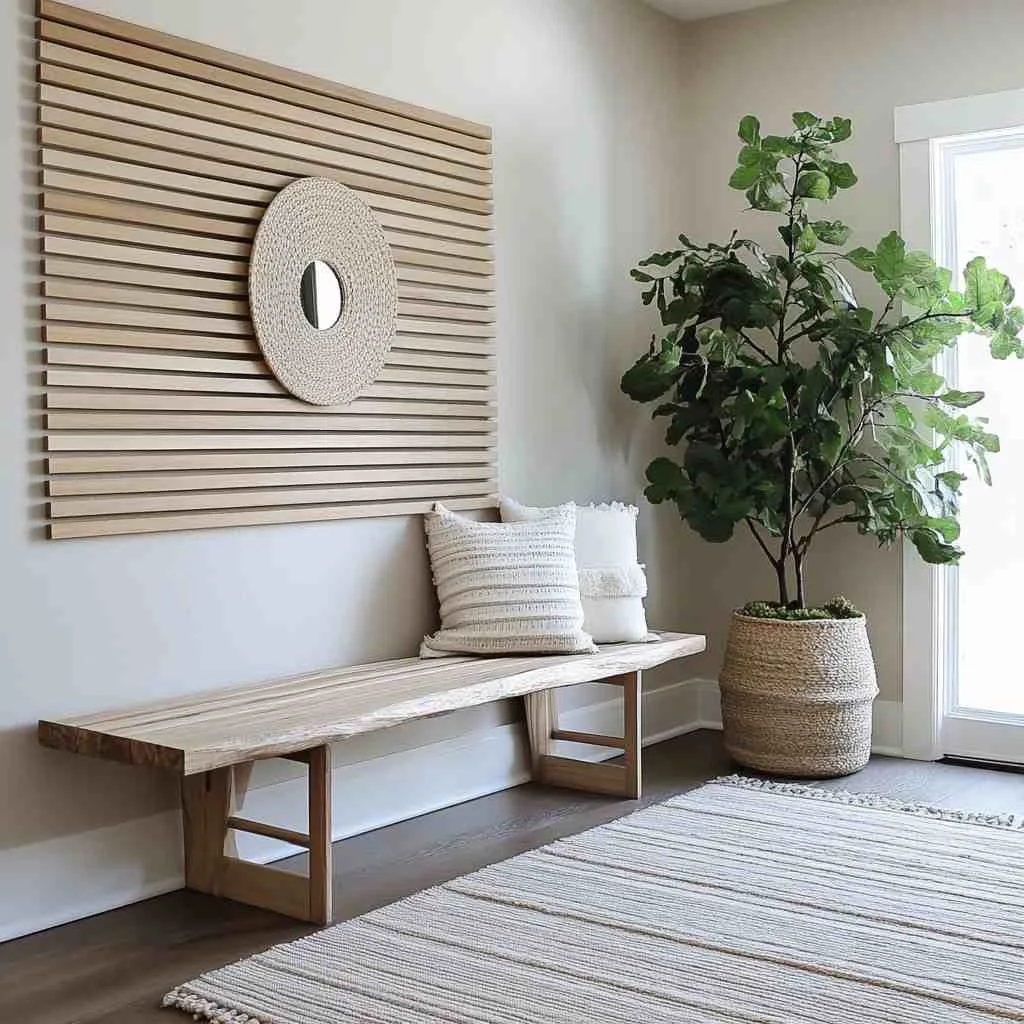 Natural Finish Wood Slats for Organic Minimalism
