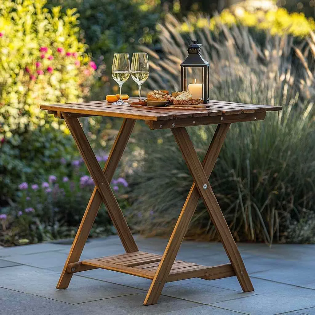 Oak Wood Folding Table