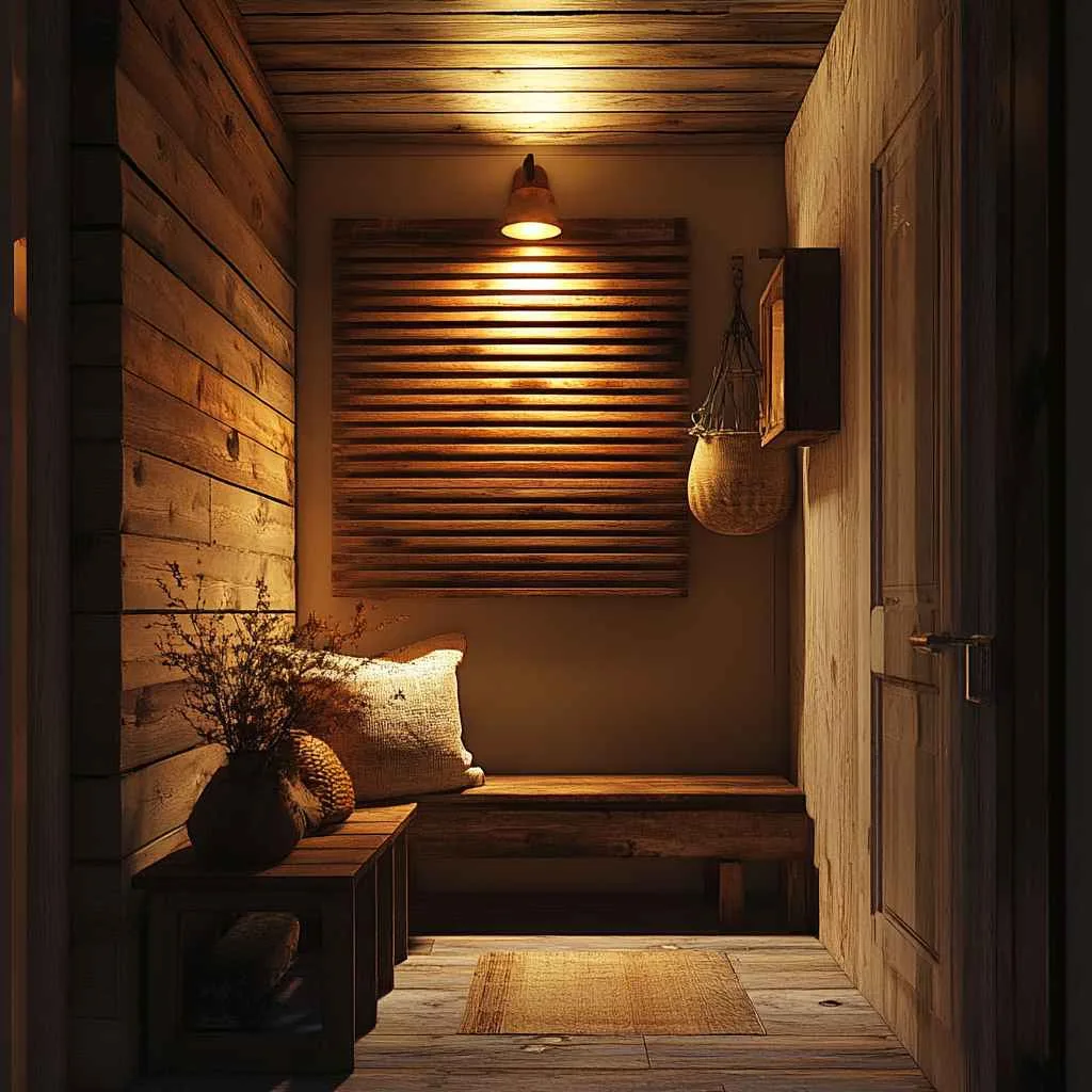 Raw Wood Slats for a Rustic Touch