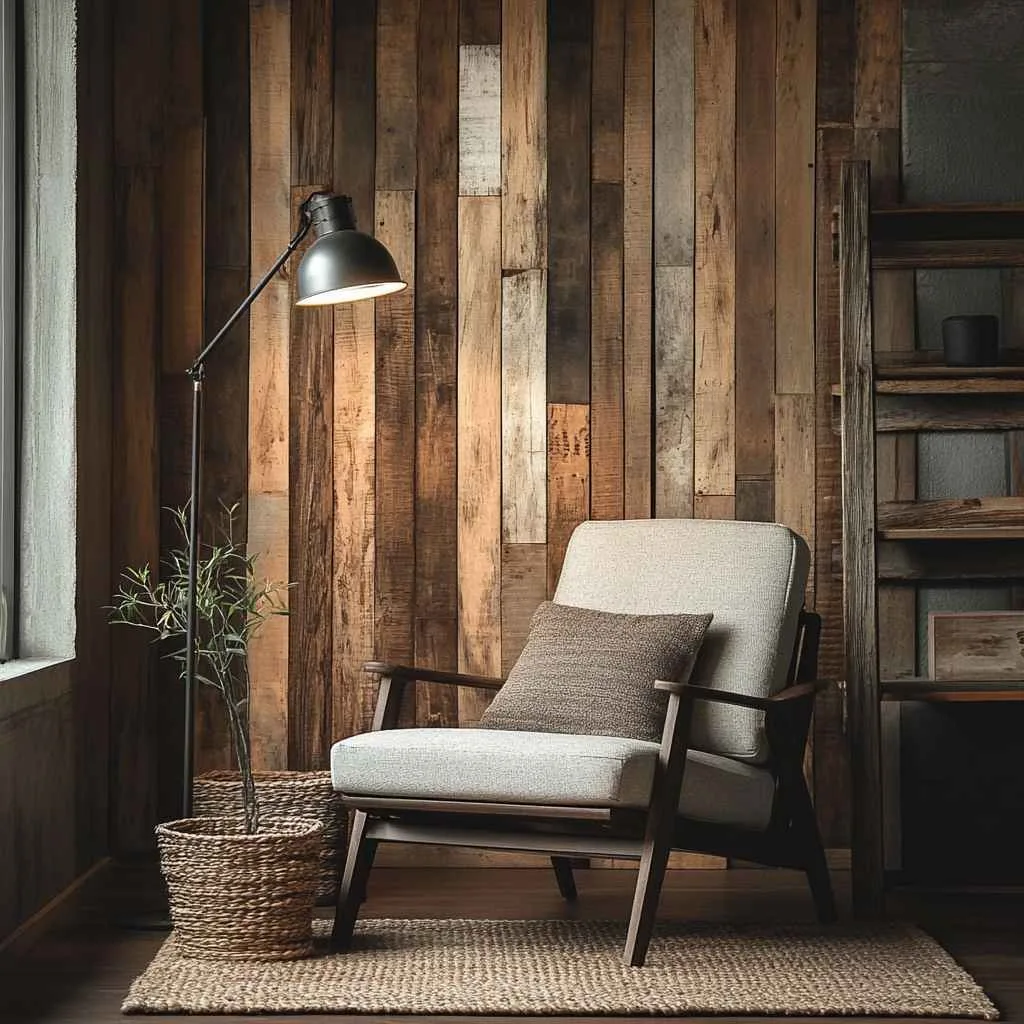Rustic Charm with Reclaimed Wood Slats