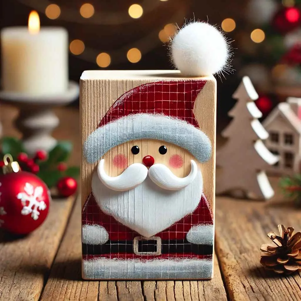 Santa Clause Wood Block