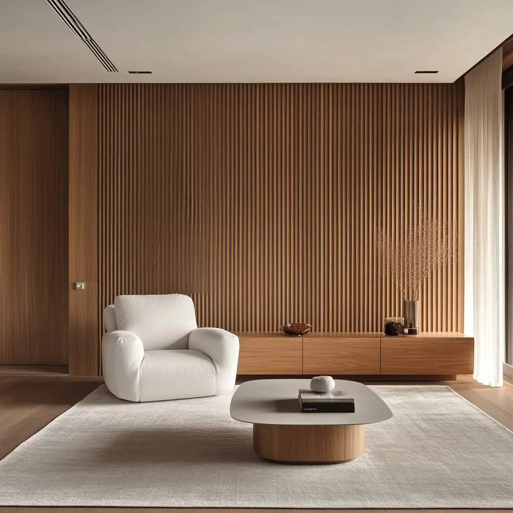 Slat Walls with Hidden Storage