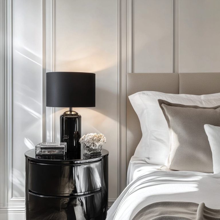 Wooden and Black Bedside Tables to Elevate Your Bedroom